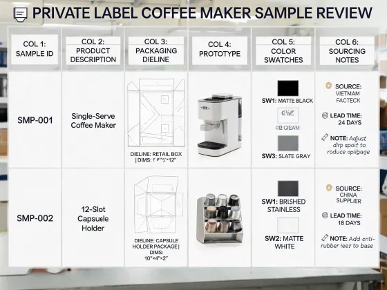 Coffee maker packaging sample review
